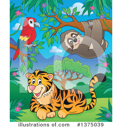 Royalty-Free (RF) Jungle Clipart Illustration by visekart - Stock Sample #1375039
