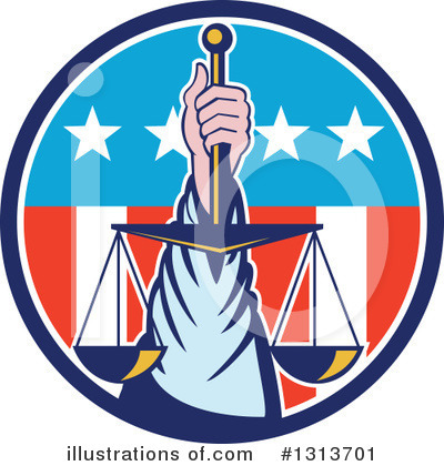 Royalty-Free (RF) Justice Clipart Illustration by patrimonio - Stock Sample #1313701