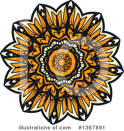 Kaleidoscope Flower Clipart #1367891 by Vector Tradition SM