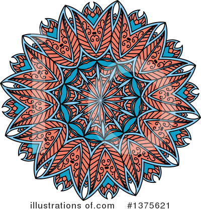 Royalty-Free (RF) Kaleidoscope Flower Clipart Illustration by Vector Tradition SM - Stock Sample #1375621