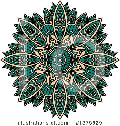 Kaleidoscope Flower Clipart #1375629 by Vector Tradition SM