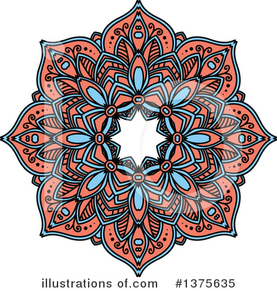 Royalty-Free (RF) Kaleidoscope Flower Clipart Illustration by Vector Tradition SM - Stock Sample #1375635