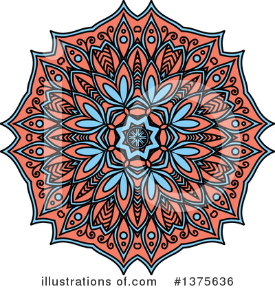 Royalty-Free (RF) Kaleidoscope Flower Clipart Illustration by Vector Tradition SM - Stock Sample #1375636