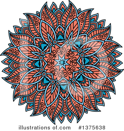 Royalty-Free (RF) Kaleidoscope Flower Clipart Illustration by Vector Tradition SM - Stock Sample #1375638