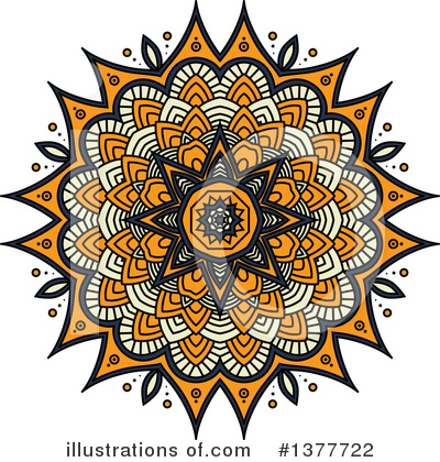 Royalty-Free (RF) Kaleidoscope Flower Clipart Illustration by Vector Tradition SM - Stock Sample #1377722