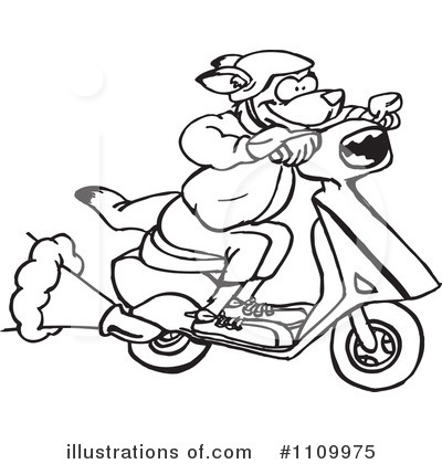 Scooter Clipart #1109975 by Dennis Holmes Designs