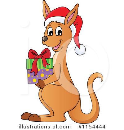 Royalty-Free (RF) Kangaroo Clipart Illustration by visekart - Stock Sample #1154444