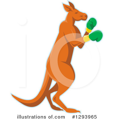 Royalty-Free (RF) Kangaroo Clipart Illustration by patrimonio - Stock Sample #1293965