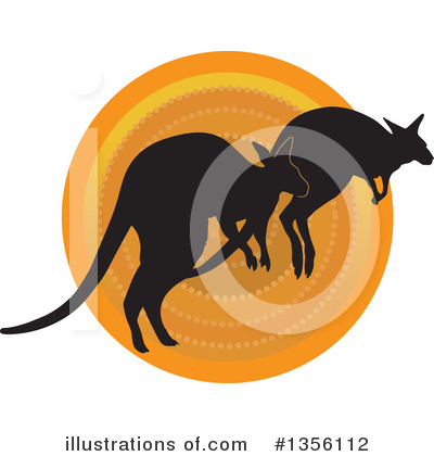 Royalty-Free (RF) Kangaroo Clipart Illustration by Maria Bell - Stock Sample #1356112