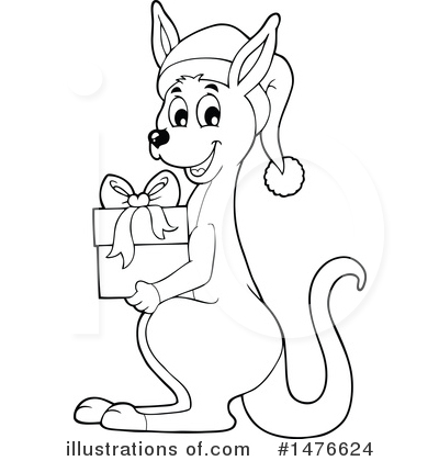 Royalty-Free (RF) Kangaroo Clipart Illustration by visekart - Stock Sample #1476624