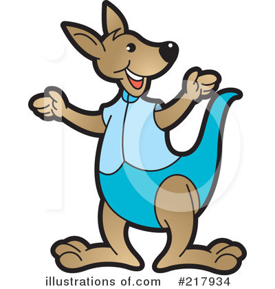 Royalty-Free (RF) Kangaroo Clipart Illustration by Lal Perera - Stock Sample #217934