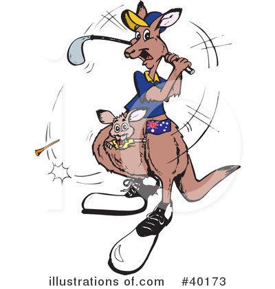 Kangaroo Clipart #40173 by Dennis Holmes Designs