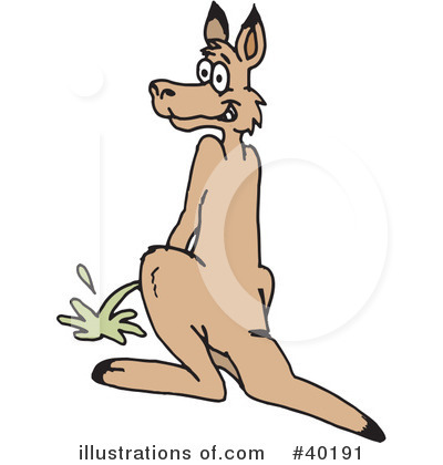 Royalty-Free (RF) Kangaroo Clipart Illustration by Dennis Holmes Designs - Stock Sample #40191