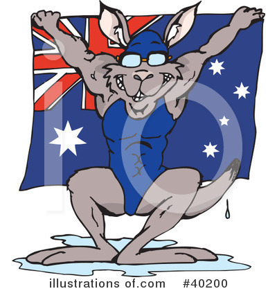 Kangaroo Clipart #40200 by Dennis Holmes Designs