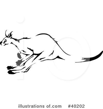 Kangaroo Clipart #40202 by Dennis Holmes Designs