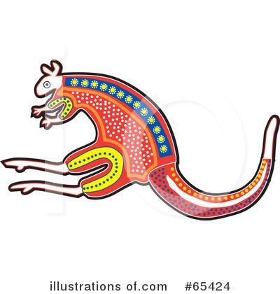 Royalty-Free (RF) Kangaroo Clipart Illustration by Dennis Holmes Designs - Stock Sample #65424