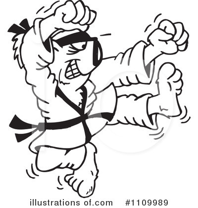 Royalty-Free (RF) Karate Clipart Illustration by Dennis Holmes Designs - Stock Sample #1109989