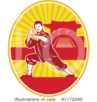 Royalty-Free (RF) Karate Clipart Illustration by patrimonio - Stock Sample #1172285