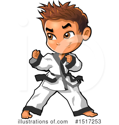 Royalty-Free (RF) Karate Clipart Illustration by Clip Art Mascots - Stock Sample #1517253