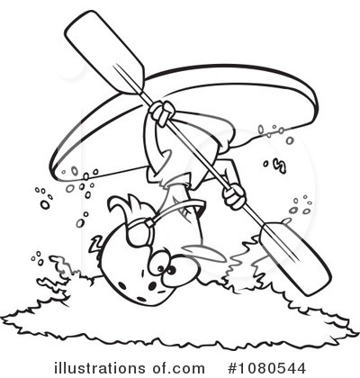 Royalty-Free (RF) Kayaking Clipart Illustration by toonaday - Stock Sample #1080544