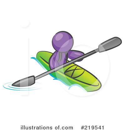 Royalty-Free (RF) Kayaking Clipart Illustration by Leo Blanchette - Stock Sample #219541