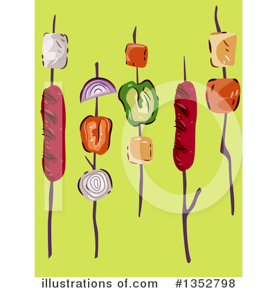 Royalty-Free (RF) Kebabs Clipart Illustration by BNP Design Studio - Stock Sample #1352798