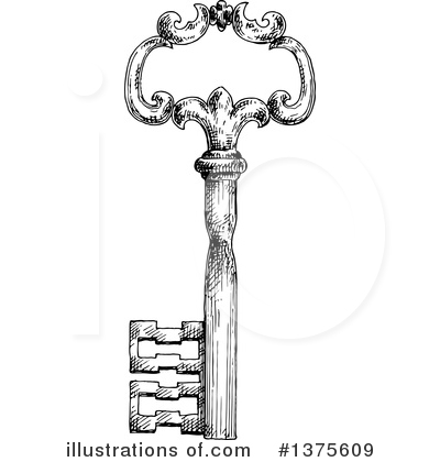 Royalty-Free (RF) Key Clipart Illustration by Vector Tradition SM - Stock Sample #1375609