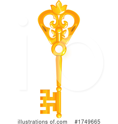 Skeleton Key Clipart #1749665 by Vector Tradition SM