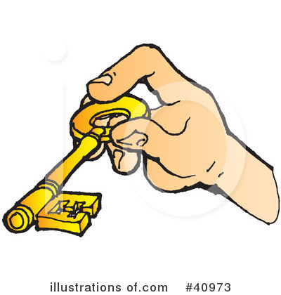 Royalty-Free (RF) Key Clipart Illustration by Snowy - Stock Sample #40973