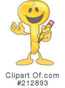 Key Mascot Clipart #212893 by Mascot Junction