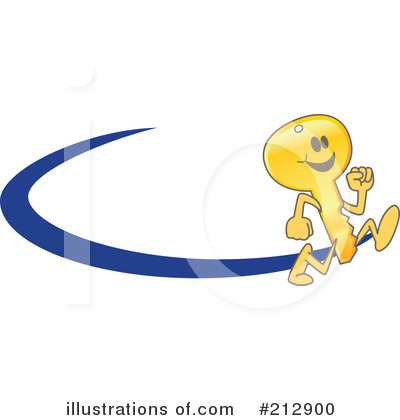 Royalty-Free (RF) Key Mascot Clipart Illustration by Mascot Junction - Stock Sample #212900