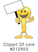 Key Mascot Clipart #212903 by Mascot Junction