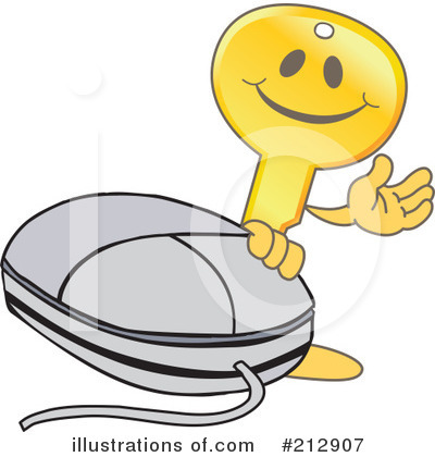 Royalty-Free (RF) Key Mascot Clipart Illustration by Mascot Junction - Stock Sample #212907