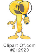 Key Mascot Clipart #212920 by Mascot Junction