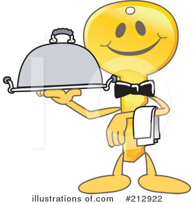 Royalty-Free (RF) Key Mascot Clipart Illustration by Mascot Junction - Stock Sample #212922
