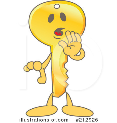 Key Mascot Clipart #212926 by Mascot Junction