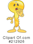 Key Mascot Clipart #212926 by Mascot Junction