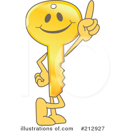 Key Mascot Clipart #212927 by Mascot Junction