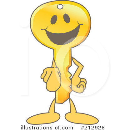 Key Mascot Clipart #212928 by Mascot Junction