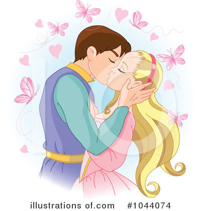 Royalty-Free (RF) Kiss Clipart Illustration by Pushkin - Stock Sample #1044074