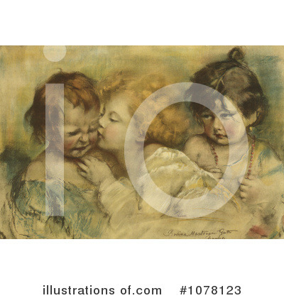 Royalty-Free (RF) Kiss Clipart Illustration by JVPD - Stock Sample #1078123