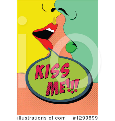 Royalty-Free (RF) Kiss Clipart Illustration by pauloribau - Stock Sample #1299699