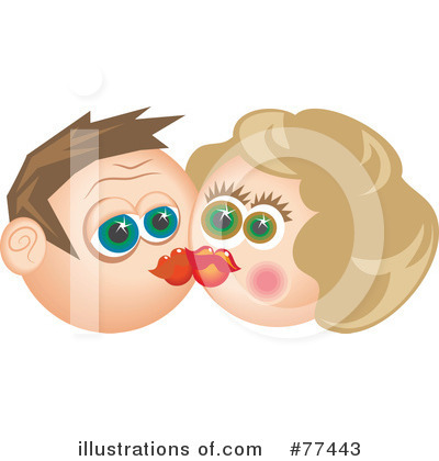 Royalty-Free (RF) Kiss Clipart Illustration by Prawny - Stock Sample #77443