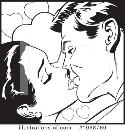 Royalty-Free (RF) Kissing Clipart Illustration by brushingup - Stock Sample #1068780
