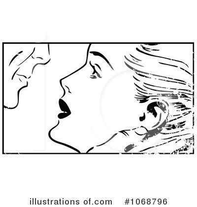 Royalty-Free (RF) Kissing Clipart Illustration by brushingup - Stock Sample #1068796