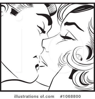 Royalty-Free (RF) Kissing Clipart Illustration by brushingup - Stock Sample #1068800