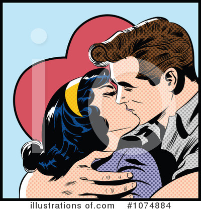 Royalty-Free (RF) Kissing Clipart Illustration by brushingup - Stock Sample #1074884