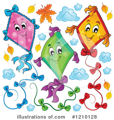 Royalty-Free (RF) Kite Clipart Illustration by visekart - Stock Sample #1210128