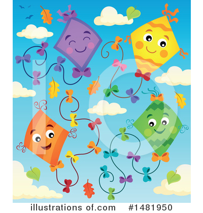 Royalty-Free (RF) Kite Clipart Illustration by visekart - Stock Sample #1481950