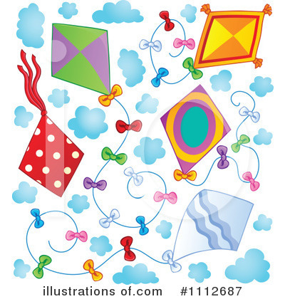 Royalty-Free (RF) Kites Clipart Illustration by visekart - Stock Sample #1112687